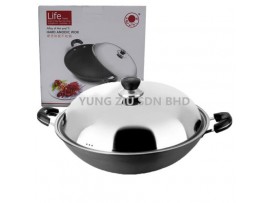 38CM 2 HANDLE WOK(RED SUN)